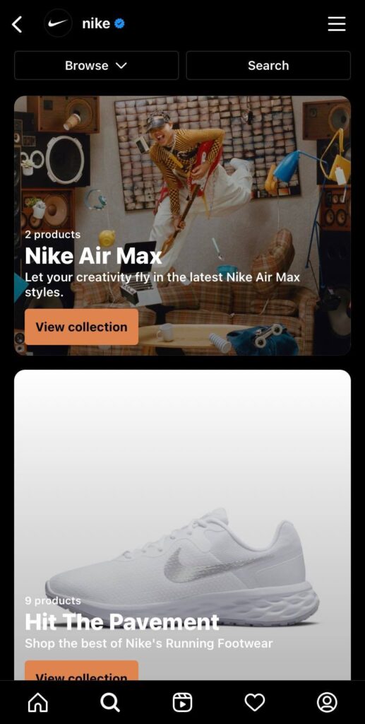 Social commerce Nike Store