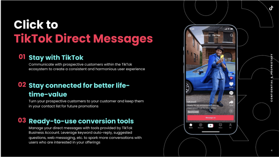 TikTok Click-to-Message/Call (Click To X) 
