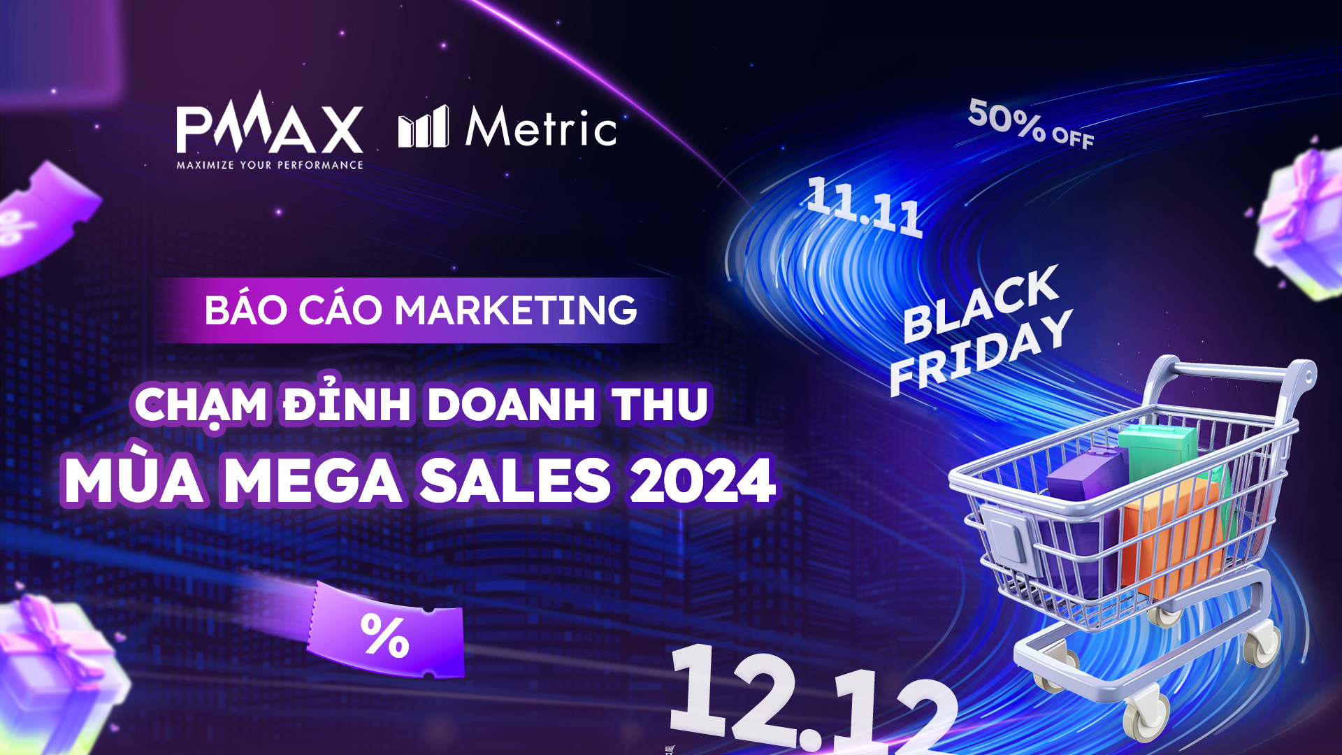 Báo cáo Marketing Mega Sales 2024 của PMAX và Metric