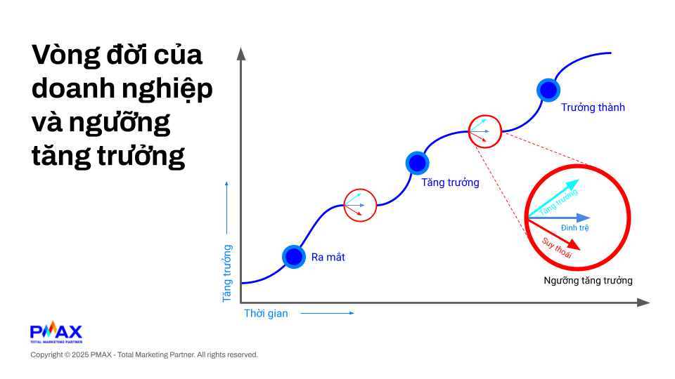 Ảnh 1: Các ngưỡng tăng trưởng của doanh nghiệp xuyên suốt vòng đời